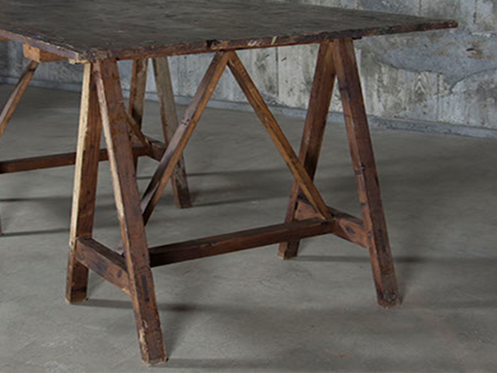 Vintage trestle table