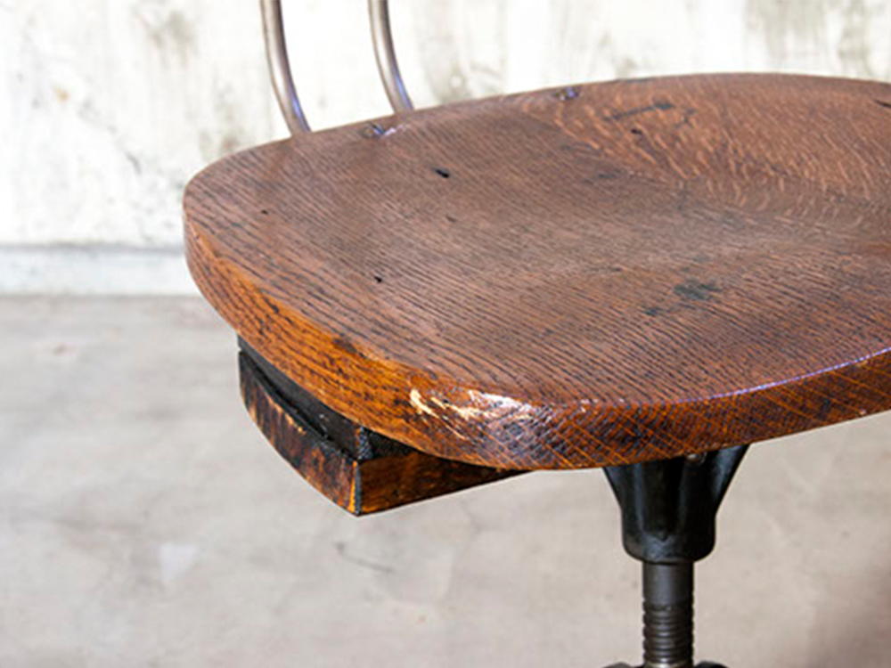 Industrial wood chair
