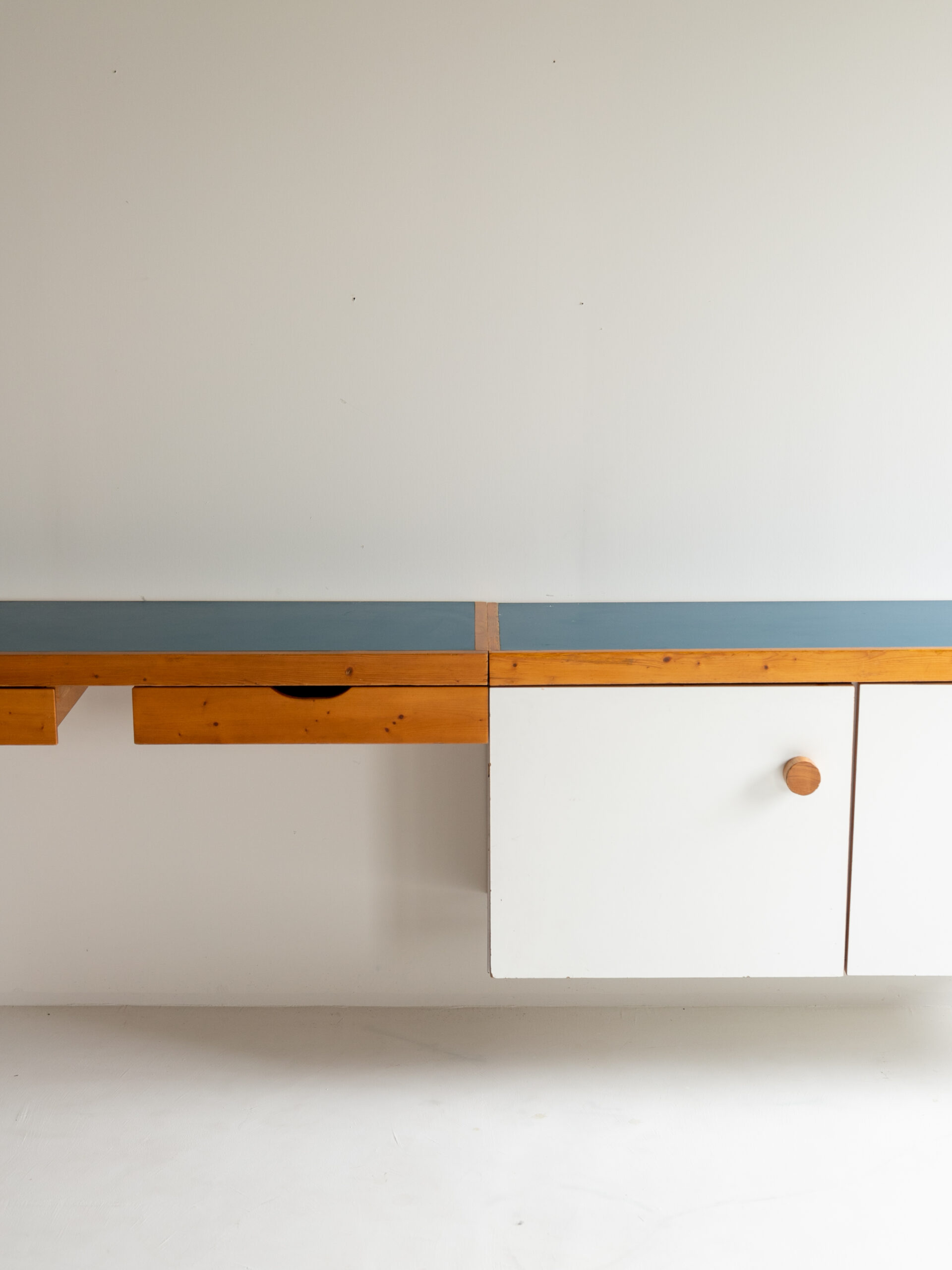 Wall Mounted Cabinet with desk for Les Arcs by Charlotte Perriand