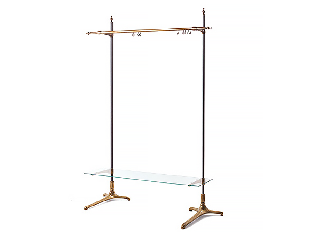 Brass iron leg hanger rack